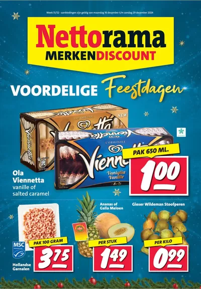 Aanbiedingen van Supermarkt in Andel | Folder Nettorama bij Nettorama | 16-12-2024 - 22-12-2024