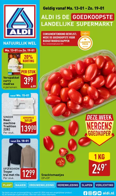 Aanbiedingen van Supermarkt in Hoenzadriel | Folder Aldi bij Aldi | 15-1-2025 - 22-1-2025