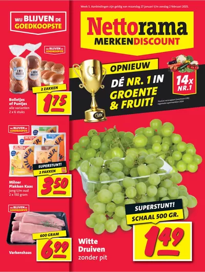 Aanbiedingen van Supermarkt in Helmond | Folder Nettorama bij Nettorama | 27-1-2025 - 2-2-2025