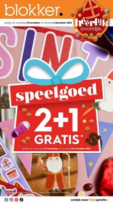 Aanbiedingen van Wonen & Meubels in Groningen | Speelgoed 2+1 Gratis bij Blokker | 13-11-2023 - 5-12-2023