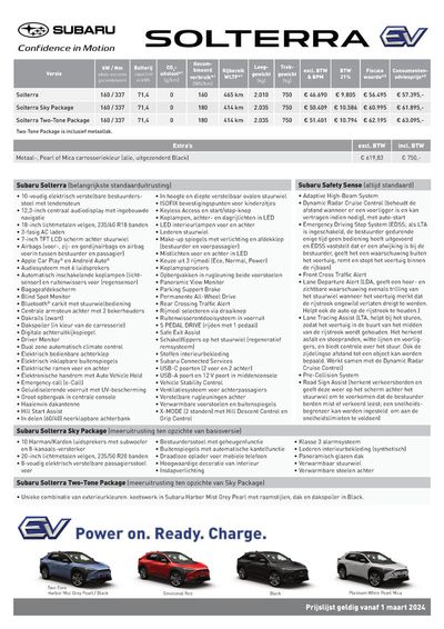 Catalogus van Subaru in Zwijndrecht | Solterra | 6-3-2024 - 6-3-2025