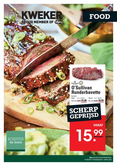Aanbiedingen van Restaurants in Heemstede | De Kweker Food bij De Kweker | 14-3-2024 - 1-4-2024