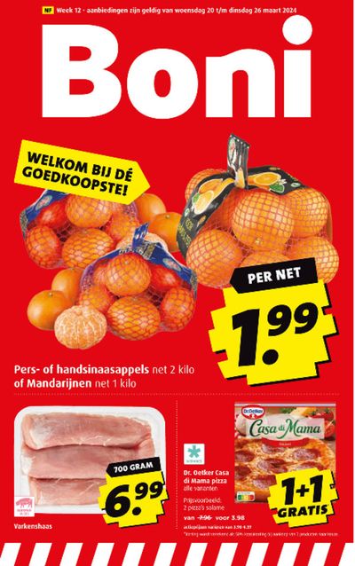 Aanbiedingen van Supermarkt in Huizen | Folder week 12 bij Boni | 20-3-2024 - 3-4-2024