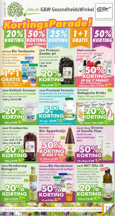 Aanbiedingen van Drogisterij & Parfumerie in Den Helder | Kortings Parade! bij Gezond & Wel | 25-3-2024 - 21-4-2024