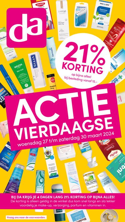 Aanbiedingen van Drogisterij & Parfumerie in Aalsmeer | Folder DA bij DA | 27-3-2024 - 10-4-2024