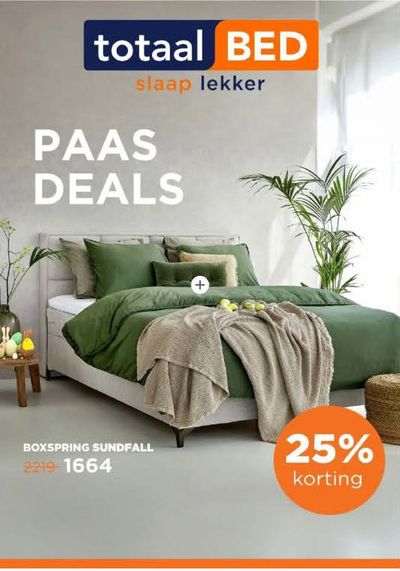 Aanbiedingen van Wonen & Meubels in Amsterdam | Paas Deals bij TotaalBED | 27-3-2024 - 30-3-2024