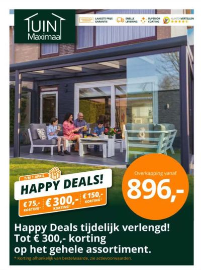Aanbiedingen van Bouwmarkt & Tuin in Veldhoven | Happy Deals bij Tuinmaximaal | 29-3-2024 - 1-4-2024