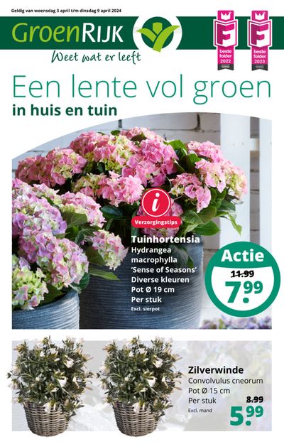 Catalogus van GroenRijk in Den Haag | Een lente vol groen in huis en tuin | 3-4-2024 - 17-4-2024