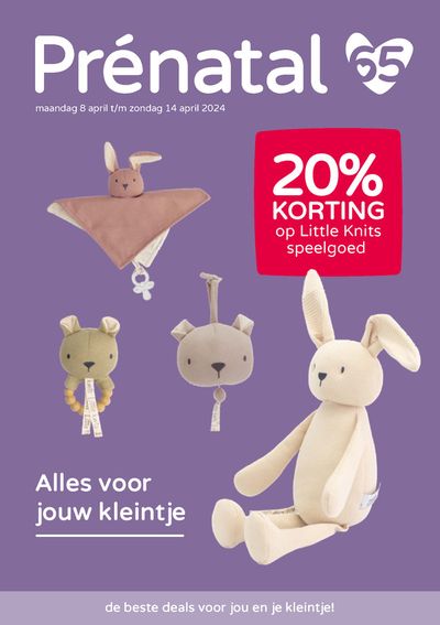 Aanbiedingen van Baby, Kind & Speelgoed in Amsterdam | 20% Korting op Little Knits speelgoed bij Prenatal | 9-4-2024 - 23-4-2024