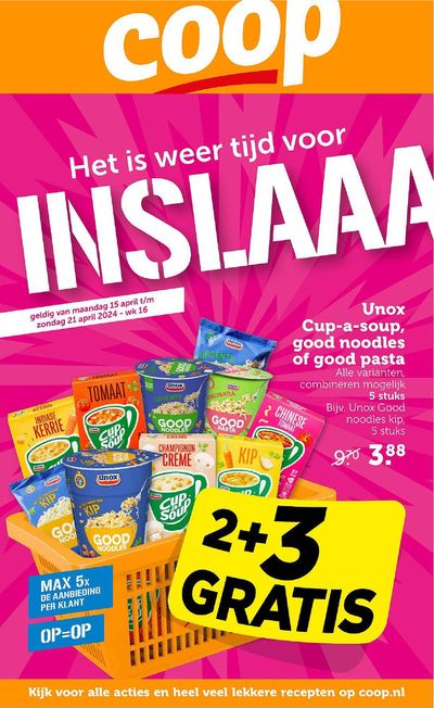 Aanbiedingen van Supermarkt in Zaanstad | Het is weer tijd voor INSLAAA bij Coop | 12-4-2024 - 26-4-2024