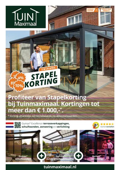Aanbiedingen van Bouwmarkt & Tuin in Veldhoven | Stapel Korting bij Tuinmaximaal | 12-4-2024 - 29-4-2024