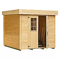 Aanbieding van Tuinhuis Mikka (Buitenmaat incl. dakoverstek (b x d): 203 x 225 cm, Hout) voor 699€ bij Bauhaus