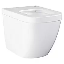 Aanbieding van Grohe Euro Ceramic Staand toilet Typ 2 (Zonder spoelrand, Voorzien van standaardglazuur, Spoelvorm: Diep, Uitlaat toilet: Horizontaal, Wit) voor 186,5€ bij Bauhaus