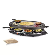 Aanbieding van Princess 162700 Oval Grill Party Gourmetstel - Speciaal crêpegedeelte - 8 personen - 43 x 30 cm voor 32,95€ bij Blokker