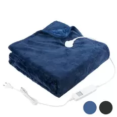 Aanbieding van MOA Elektrische Flannel Fleece Deken - Bovendeken - Superzacht - 180x130 - EOB180DB voor 59,99€ bij Blokker