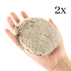 Aanbieding van MARBEAUX Handwarmers Magnetron - 2 stuks - Herbruikbaar - Pittenzak - Bruin - Faux - Fur voor 9,95€ bij Blokker