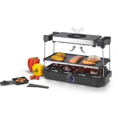 Aanbieding van Gourmet Chef grill Trebs RVS-Zwart voor 84,99€ bij Blokker