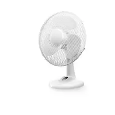 Aanbieding van Blokker tafelventilator BL-30002 - 30cm diameter - 3 snelheidsstanden - wit voor 14,99€ bij Blokker