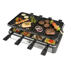 Aanbieding van Bourgini Gourmette Raclette Grill Plus 8P 16.1008.00 voor 64,99€ bij Blokker