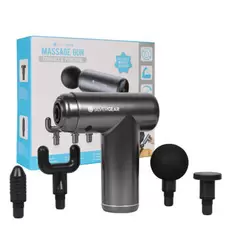 Aanbieding van SilverGear massage gun - verlicht spierpijn en stimuleert bloedsomloop - incl. 4 opzetstukken voor 19,99€ bij Blokker