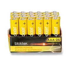 Aanbieding van Blokker Alkaline Batterijen - AAA - 24 stuks voor 11,99€ bij Blokker