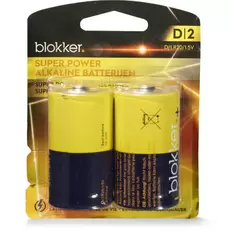 Aanbieding van Blokker Alkaline Batterijen - D - 2 stuks voor 3,49€ bij Blokker