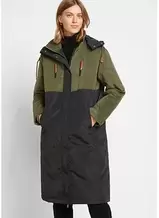 Aanbieding van Lange parka met capuchon en materiaalmix, recht model voor 89,99€ bij bonprix