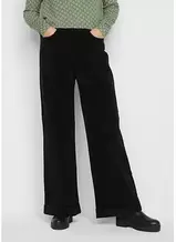 Aanbieding van Wijde stretch Marlene Dietrich broek van corduroy met elastische high-waist band voor 28,99€ bij bonprix