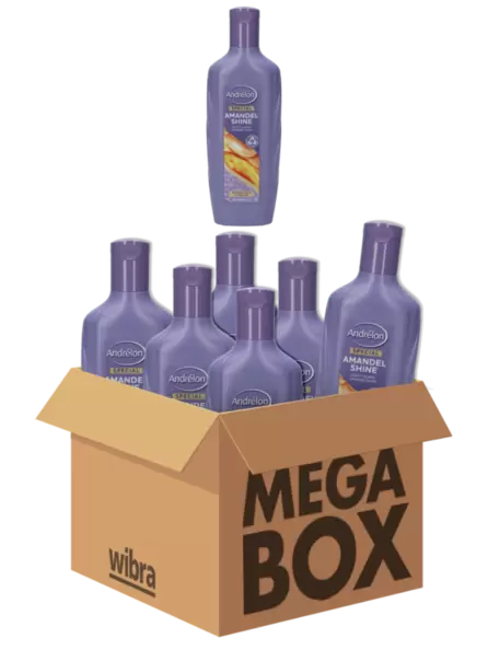Aanbieding van Andrélon shampoo megabox 6 flessen voor 11,99€ bij Wibra