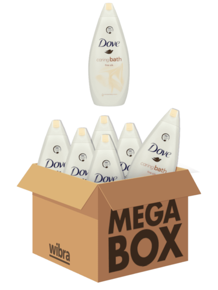 Aanbieding van Dove douchegel 750 ml megabox 6 flessen voor 18,95€ bij Wibra
