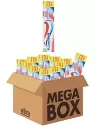 Aanbieding van Aquafresh tandpasta Triple Protection megabox 12 tubes voor 15,99€ bij Wibra