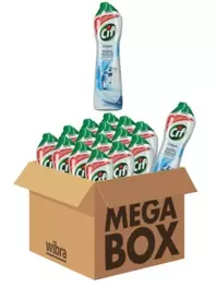 Aanbieding van Cif cream schuurmiddel megabox 16 flessen voor 22,99€ bij Wibra