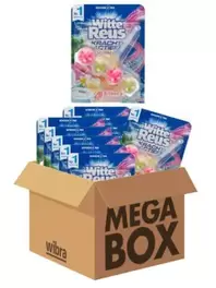 Aanbieding van Witte Reus exotisch WC blokken megabox 10 stuks voor 11,9€ bij Wibra