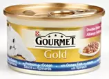 Aanbieding van Gourmet Gold - Kattenvoer - Vis - Spinazie - 85 gram voor 0,67€ bij Welkoop