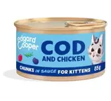 Aanbieding van Edgard & Cooper Stukjes in saus - Kattenvoer - Kabeljauw - Kip - 85 gram voor 1,28€ bij Welkoop