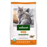 Aanbieding van Welkoop Adult Sensitive - Kattenvoer - Kip - 4 kg voor 16,95€ bij Welkoop