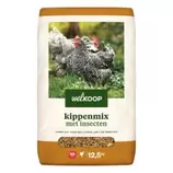 Aanbieding van Welkoop Kippenmix met insecten - Kippenvoer - 12,5 kg voor 19,96€ bij Welkoop