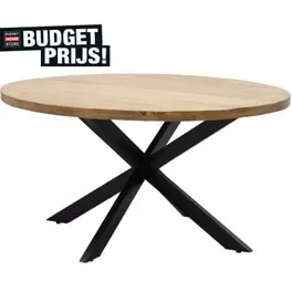 Aanbieding van Eettafel Rico rond 130cm voor 399€ bij Budget Home Store