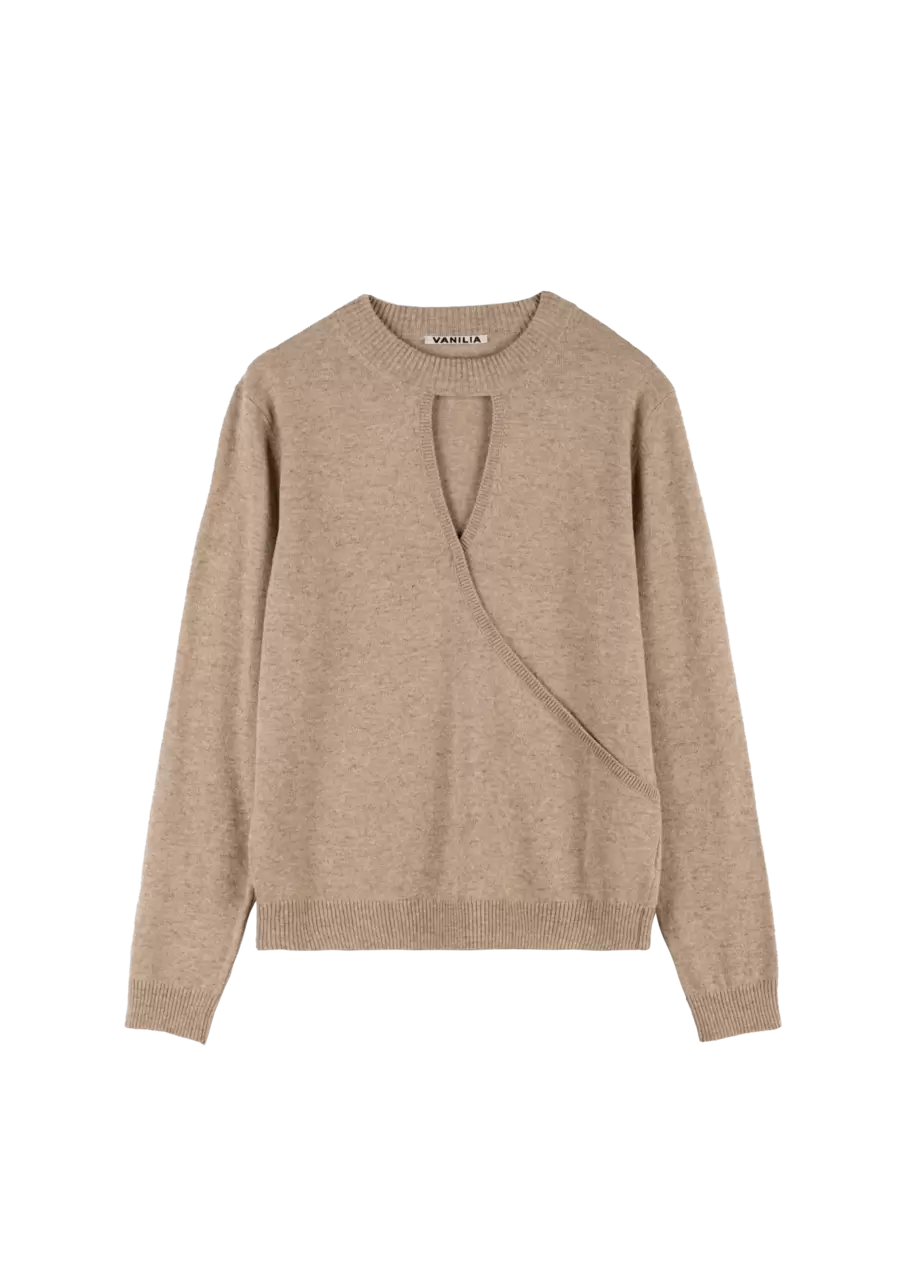 Aanbieding van Cut-out wrap sweater voor 139,95€ bij Vanilia