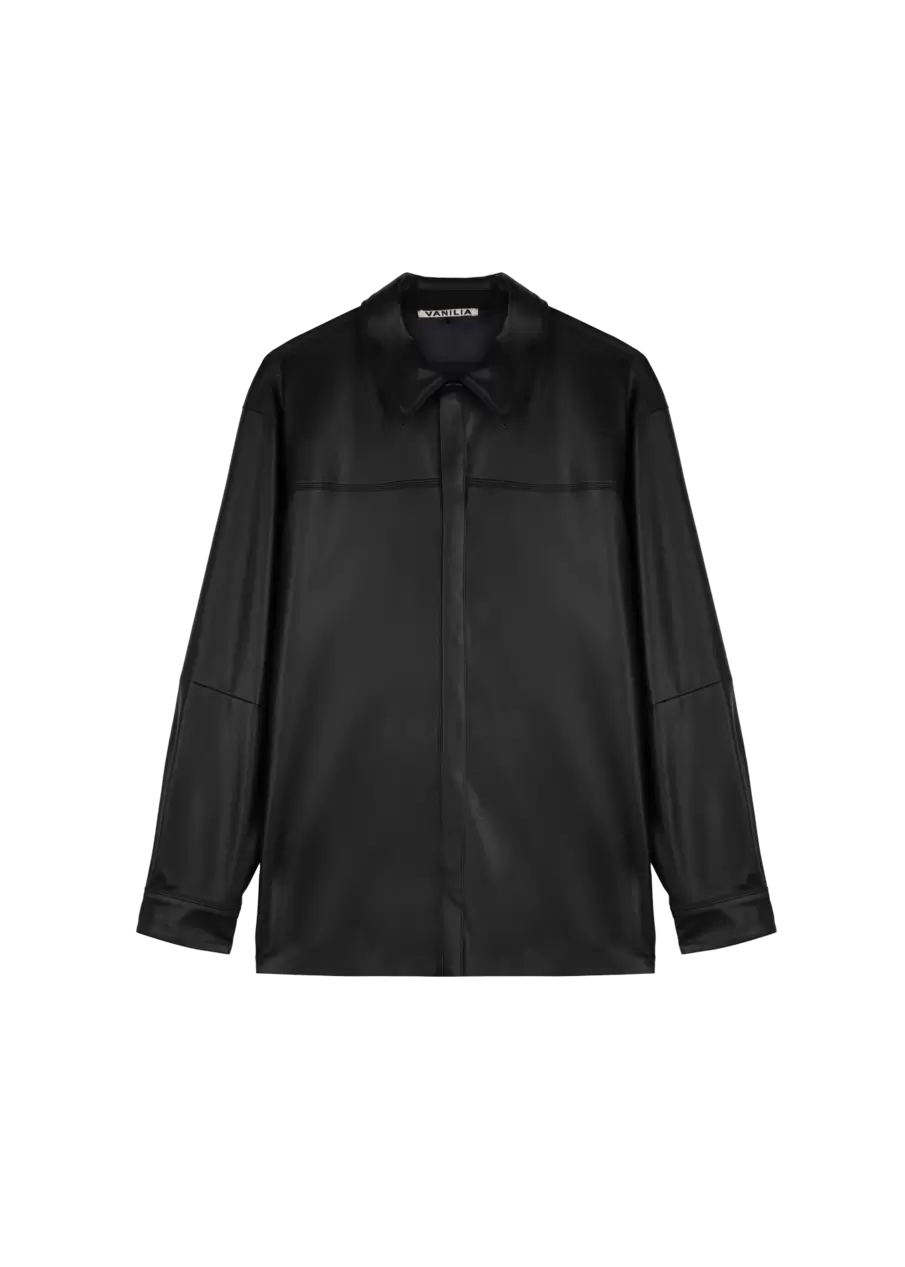 Aanbieding van Faux leather shirt voor 199,95€ bij Vanilia