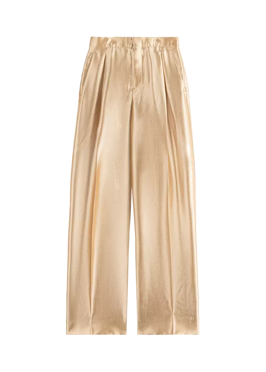 Aanbieding van Wide metallic pants voor 129,95€ bij Vanilia