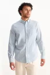 Aanbieding van Oxford overhemd - regular fit - button down - gestreept voor 19,99€ bij C&A