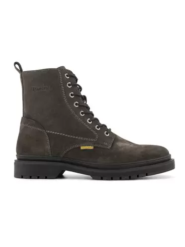 Aanbieding van Donkergrijs leren veterboots voor 69,99€ bij vanHaren