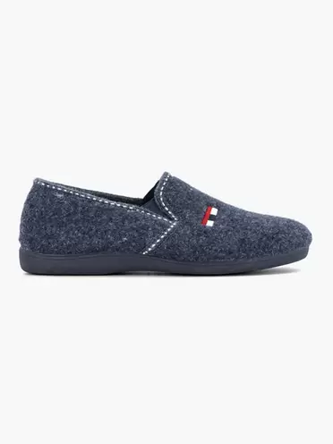 Aanbieding van Donkerblauwe pantoffel wol voor 24,99€ bij vanHaren