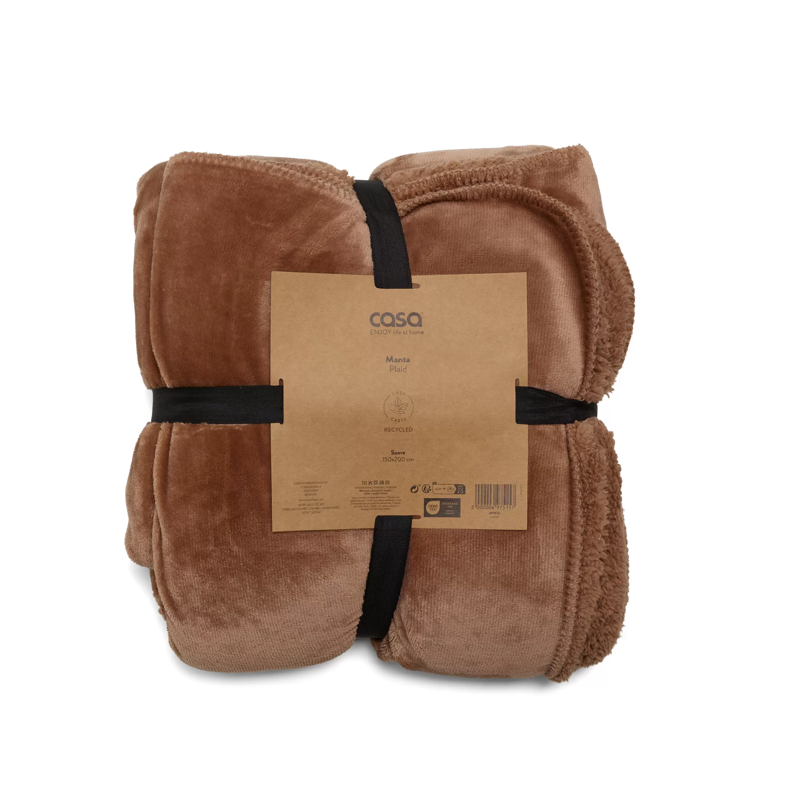 Aanbieding van SUAVE Plaid taupe voor 32,21€ bij Casa