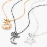 Aanbieding van Best Friends Mixed Metal Cosmic Pendant Necklaces - 3 Pack voor 6€ bij Claire's