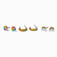 Aanbieding van Rainbow & Flower Mixed Earring Set - 3 Pack voor 4€ bij Claire's