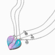 Aanbieding van Best Friends Dolphin Ombre Heart Pendant Necklaces - 3 Pack voor 8,49€ bij Claire's