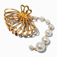 Aanbieding van Gold-tone Shell & Pearl Dangle Hair Claw voor 6,49€ bij Claire's