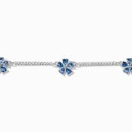 Aanbieding van Sapphire Blue Gemstone Flower Choker Necklace voor 7,79€ bij Claire's